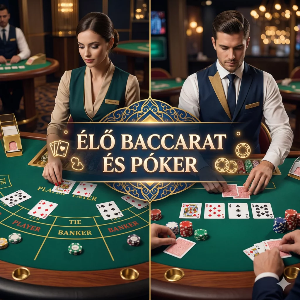 Élő baccarat és póker