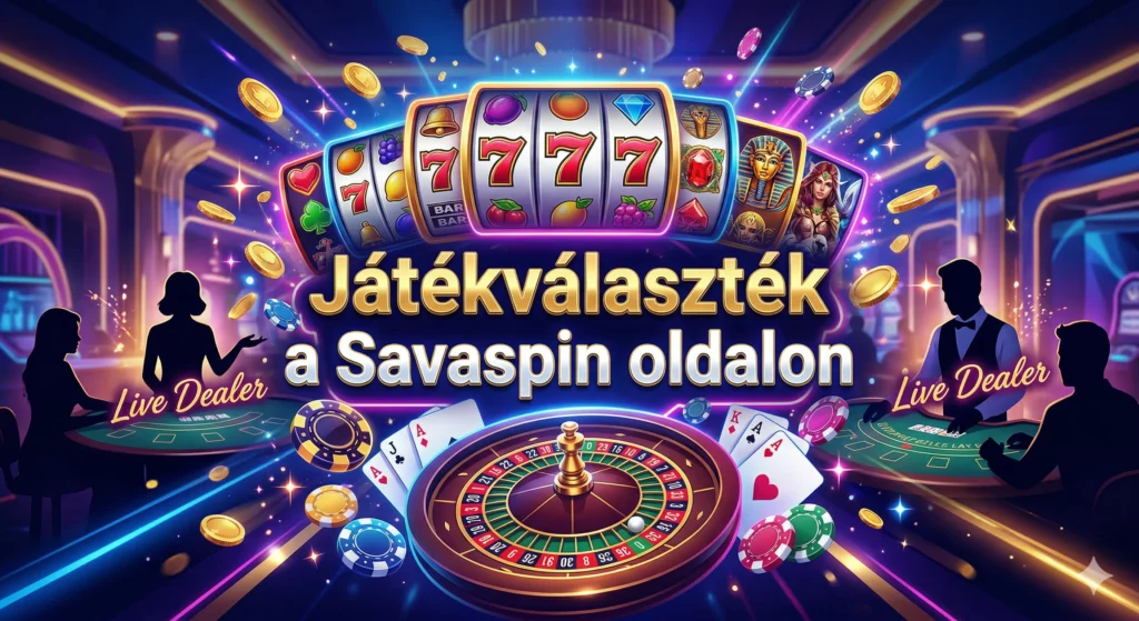 Játékválaszték a Savaspin oldalon